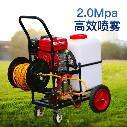 海道 喷雾器打药机汽油机高压农用园林果园喷雾四轮手推式消毒 汽油款