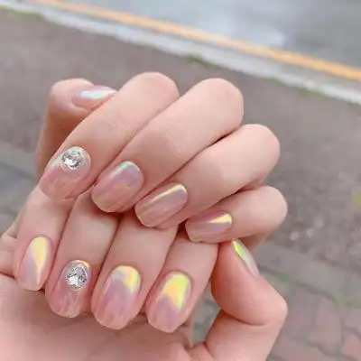 草莓少女约会美甲图片|显白明星色,小清新的夏日美甲