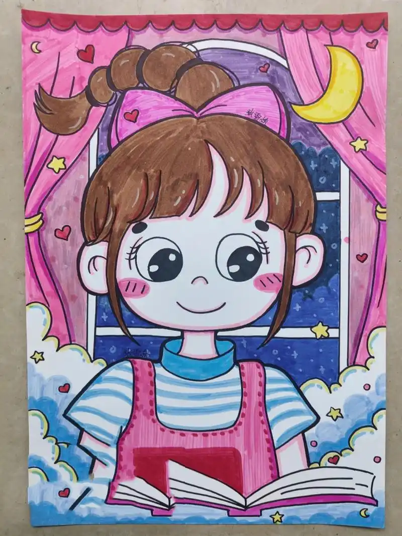 最近在画这种适合8-10岁的漫画卡通人物,一般都是看着难,还是比较好画