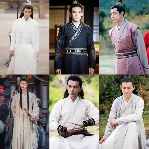 影视男汉服仙侠男古装男士剑客书生服小袖武侠古装侠客服帅气古装