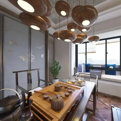 茶室- 中式风格一室装修效果图 - 陈叶设计效果图 - 躺平设计家