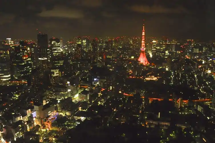 看着东京夜景