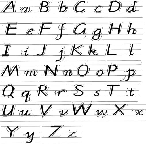 26个英文字母手写体及重点总结