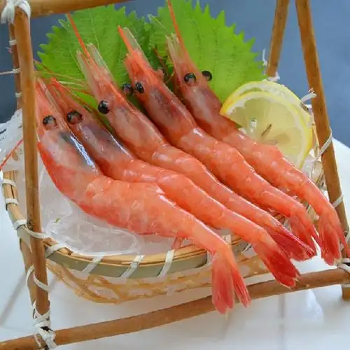 【宅鲜生】加拿大生冻甜虾2斤盒海鲜水产料理刺身鲜虾50-60尾