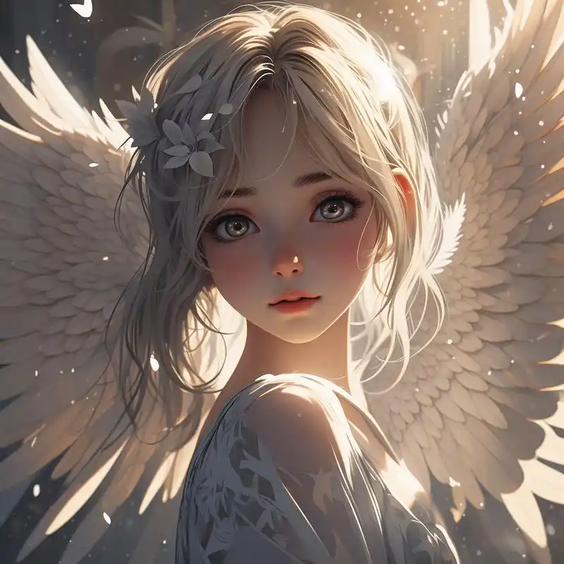 动漫天使女生头像989978