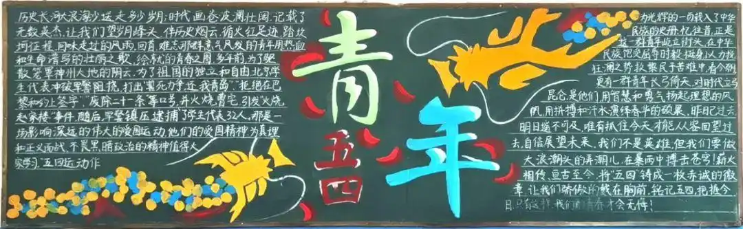 传五四星火,谱青春华章——驻马店高中"五四"主题优秀板报展