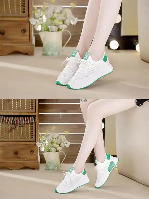 夏天少女生穿的波鞋女初中生跑步鞋夏季网眼运动鞋韩版透气网面球鞋