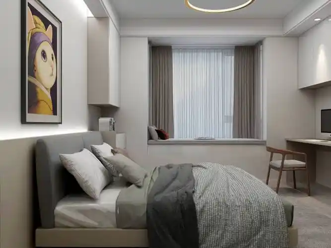 普陀区锦绿新城98平现代简约风格三室户装修效果图