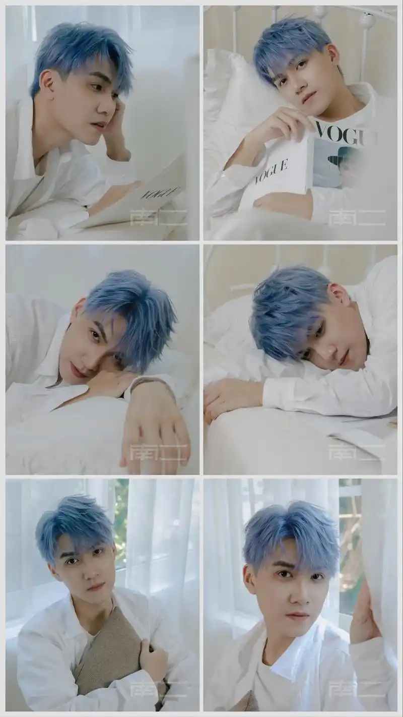 男生发色推荐丨冰蓝色.当你听到蓝色你会想到什么? 天空?大海 - 抖音