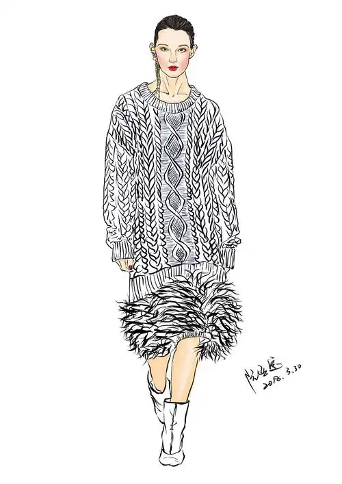 针织// - 时装画效果图|服装|其他服装|lv律己 - 原创作品 - 站酷