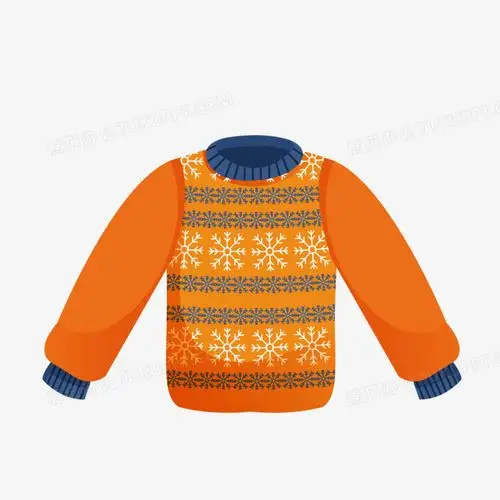 手绘卡通冬季保暖毛衣矢量元素