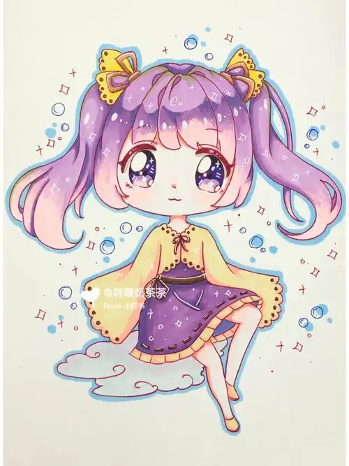 画画  #马克笔绘画  #q版  #马克笔  #q版人物  #动漫  #绘画  #绘画