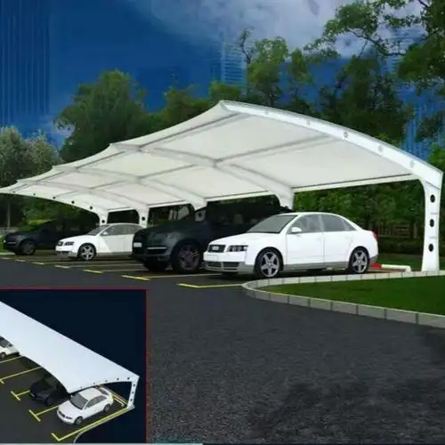 延灏直供全国停车棚 膜结构车棚 简易汽车棚  质优价廉图片