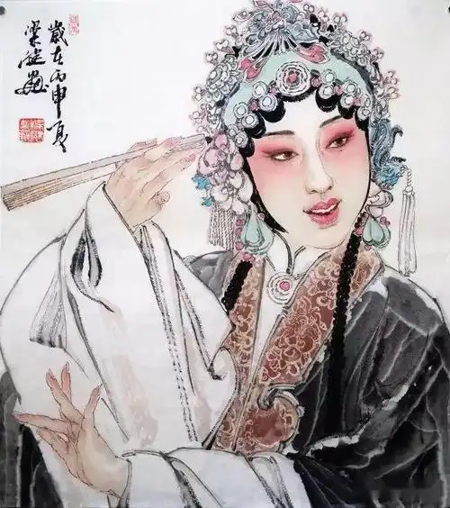 他们画的戏曲人物,好美!