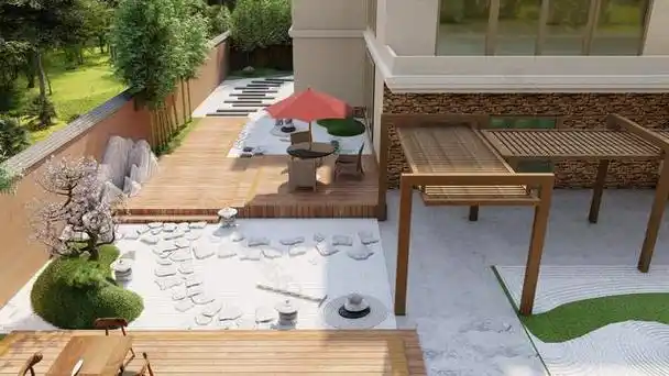 日式极简庭院设计(精雕细琢的日式庭院设计)(16)