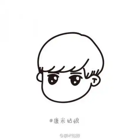 exo张艺兴卡通简笔画教程张艺兴卡通简笔画怎么画张艺兴q版萌图简笔画