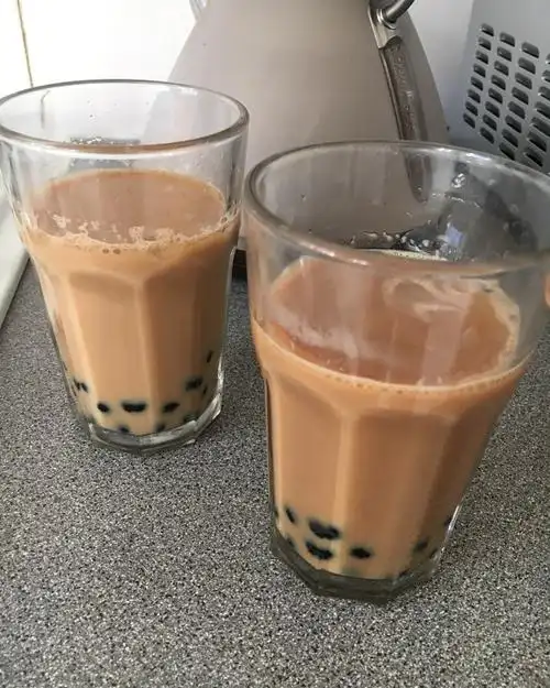 connie7059做的台式半糖珍珠奶茶