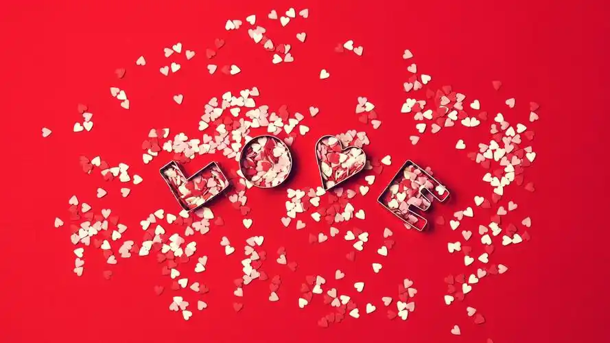 唯美浪漫情人节爱心玫瑰桌面壁纸下载