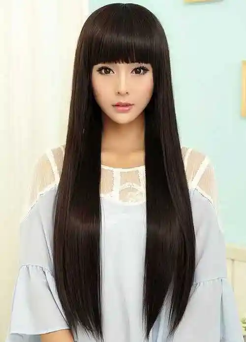 女人味中长发离子烫发型图片