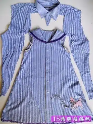 用男士旧衬衫改造出来的各种衣服图,有教程|手工布艺作品教程 - 15路