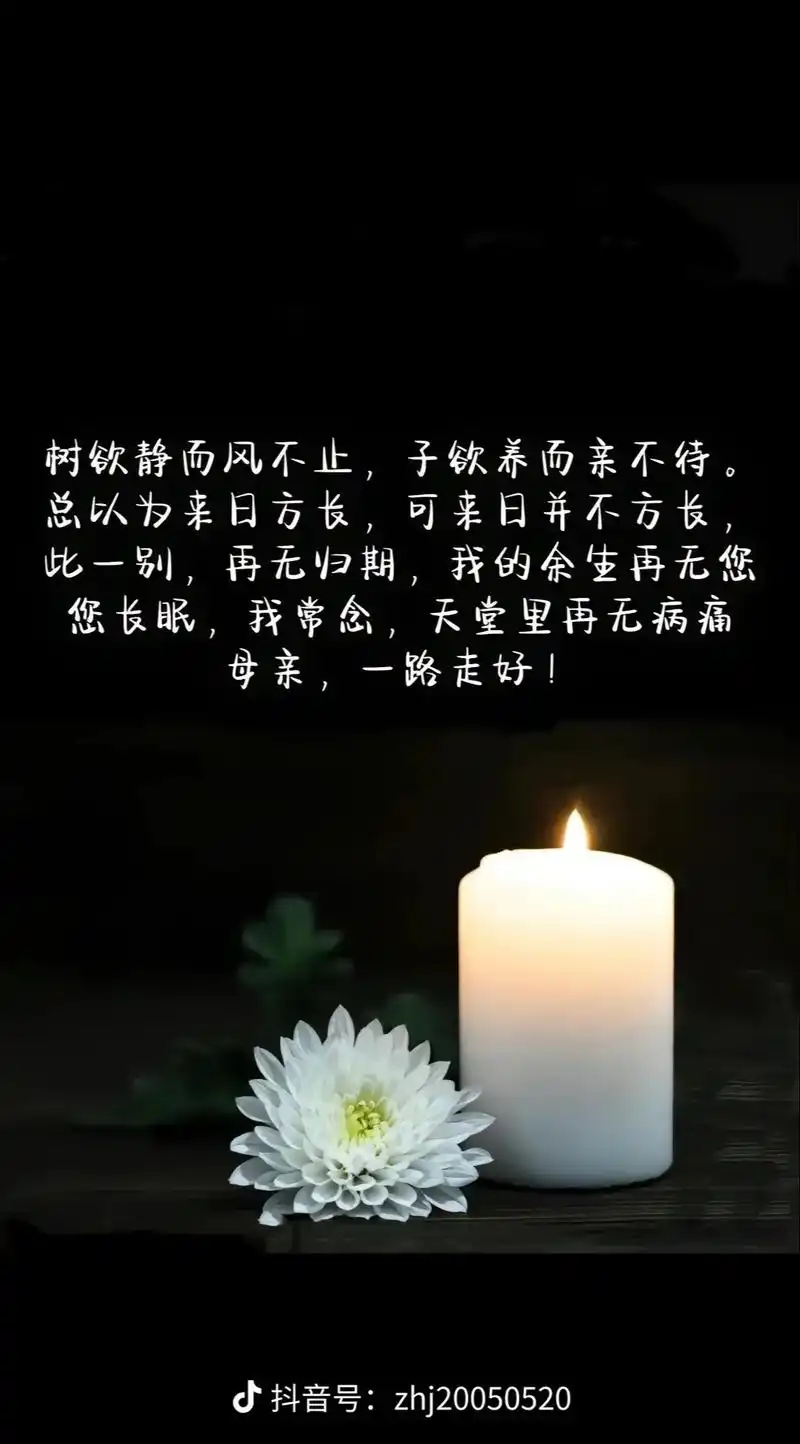 我的余生再无妈妈,生命终有结局,只愿时光太短暂,一直说生老病 - 抖音
