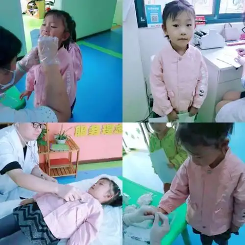 健康体检进校园,小朋友们真勇敢.