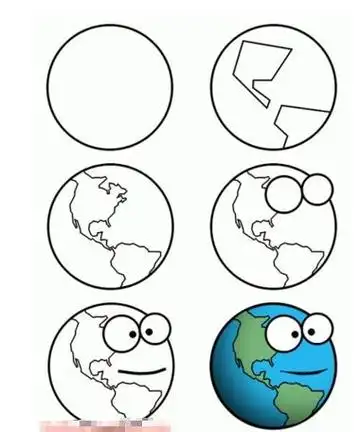教大家画一颗行星星球简笔画教程