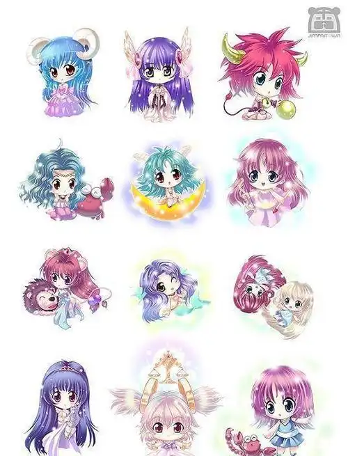 q版人物图片十二星座动漫美少女