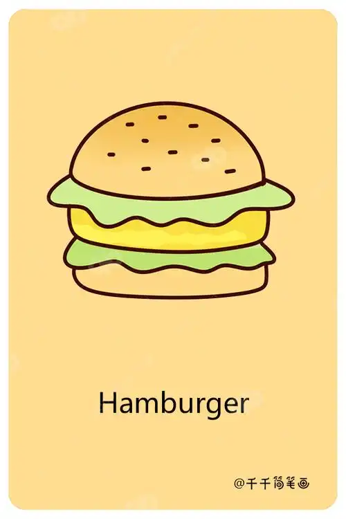 儿童英语词汇认知汉堡hamburger