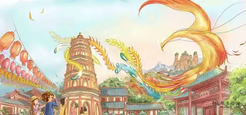 趣至绘馆出品:《凤凰巡城记》|插画|商业插画|趣至绘馆 - 原创作品