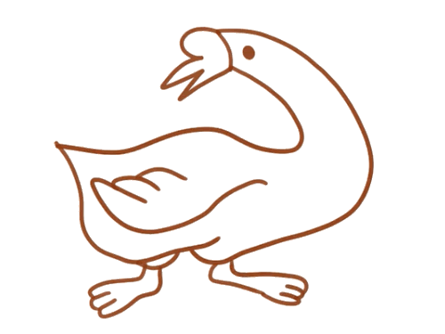 漂亮的鹅简笔画