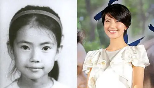 高圆圆童年照曝光 小女神明眸大眼白衣飘飘引网