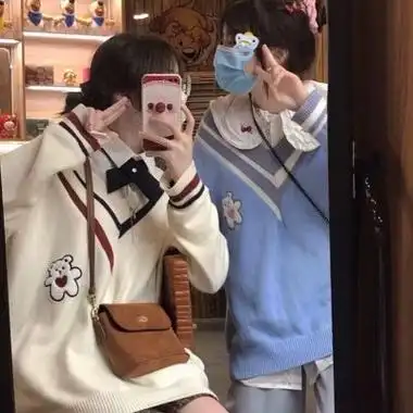 qq头像闺蜜2人一人一张唯美可爱闺蜜姐妹图片