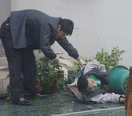 法医给尸体翻了身颅顶血洞冒出一股血浸润地上的脑浆他吐了