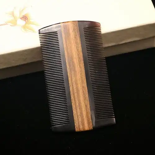 绿檀木牛角篦子梳去虱子去头屑宝宝儿童天然木梳子防静电常州梳篦