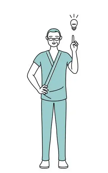 住院的中老年男性病人穿着病号服想出了一个主意.图片下载