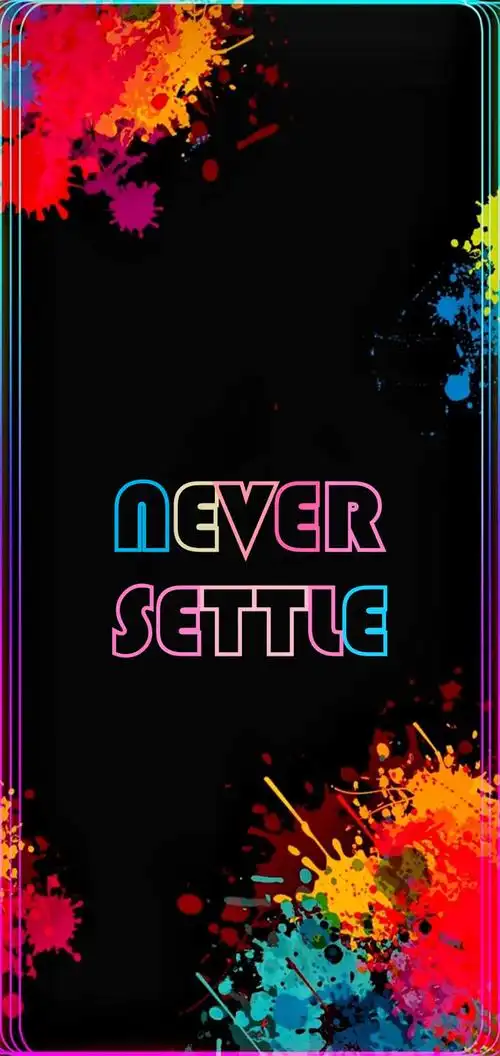 一加6oppor15同款异形屏壁纸黑色炫彩边框