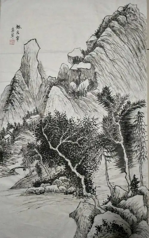 泗水山水画学习班《董其昌山水册》第二十二期临摹作品选(2020.10.14)