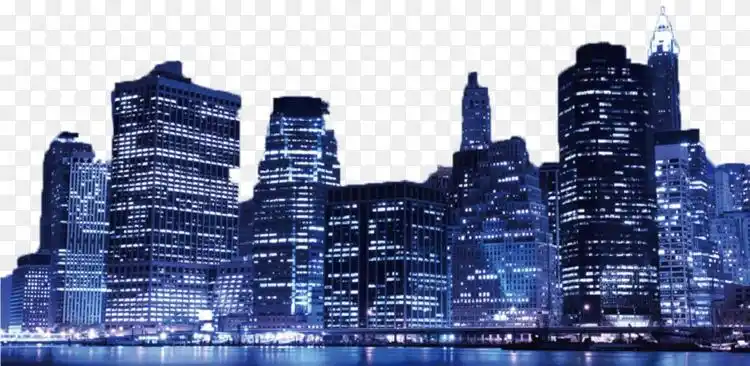 都市摩天大楼天际线城市景观夜城景观背景png图片素材免费下载_图片