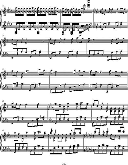 写给自己的歌 吥洅箛单 钢琴谱 五线谱