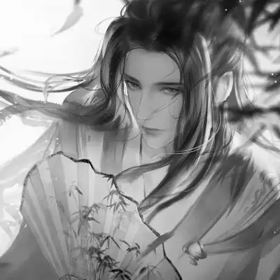 动漫古风头像黑白图片(男女都有)_动漫头像_头像屋