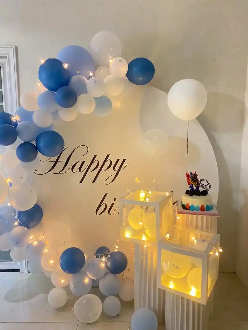 98七岁男孩生日布置～小预算.在7岁男孩的生日气球布置中,可 - 抖音