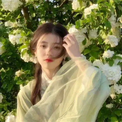 小清新接近自然的绿色系真人女头 森系感拉满的ins风治愈系女头