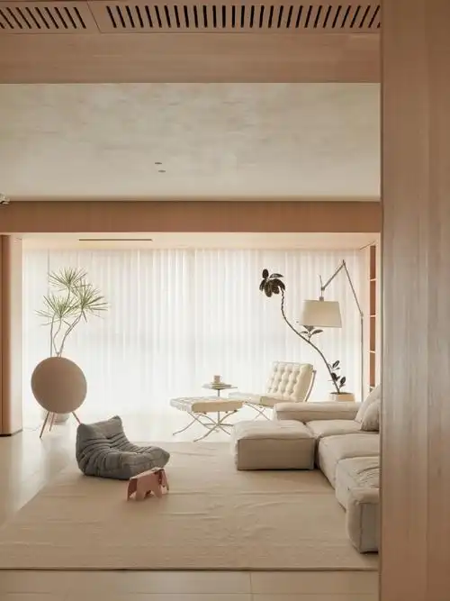 dinz室内#本森空间设计以大地色系打造适合居家的生活氛围感,微水泥