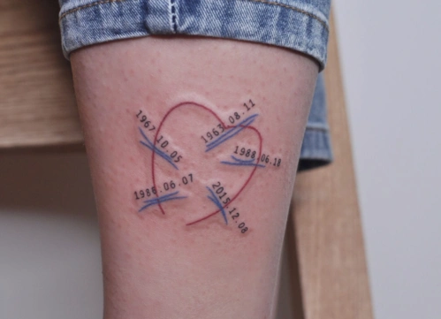 爱心纹身小图案心形图案纹身大全女7