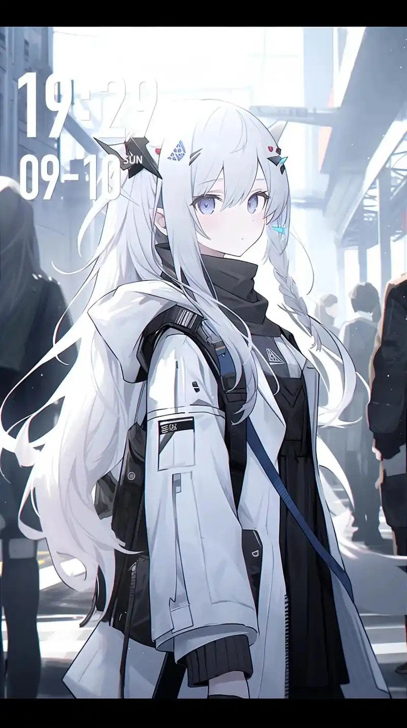 白毛都市风系列第二弹.#白毛 #好图分享 #手机墙纸 #拿图 - 抖音