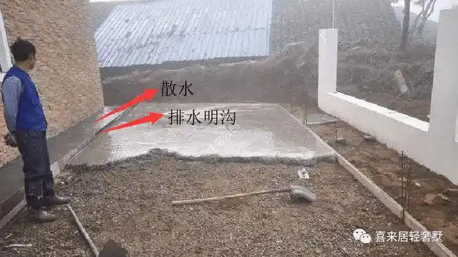 散水坡度约为5%,宽一般为600-1000mm.一,什么是散水,什么是明沟?