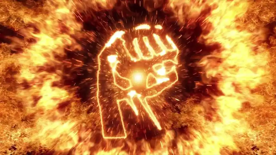 高考必胜火焰拳头加油奋斗正能量视频加油火焰力量背景