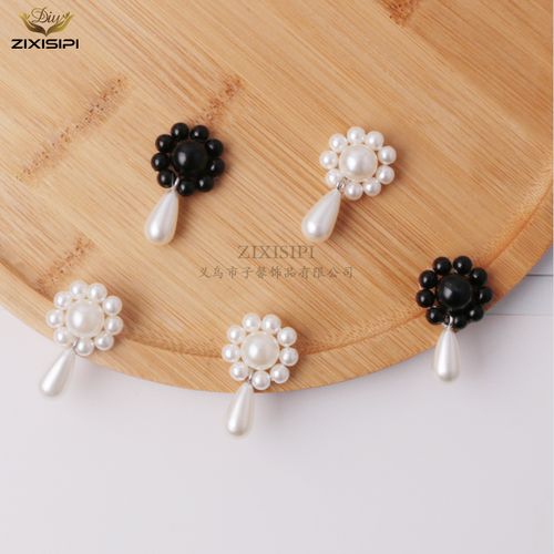 水滴花盘钻水晶五瓣花 手工串珠珍珠圆花 diy长筒袜饰品箱包配饰