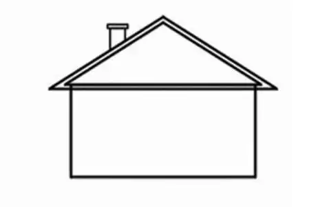 带三角形的房子简笔画